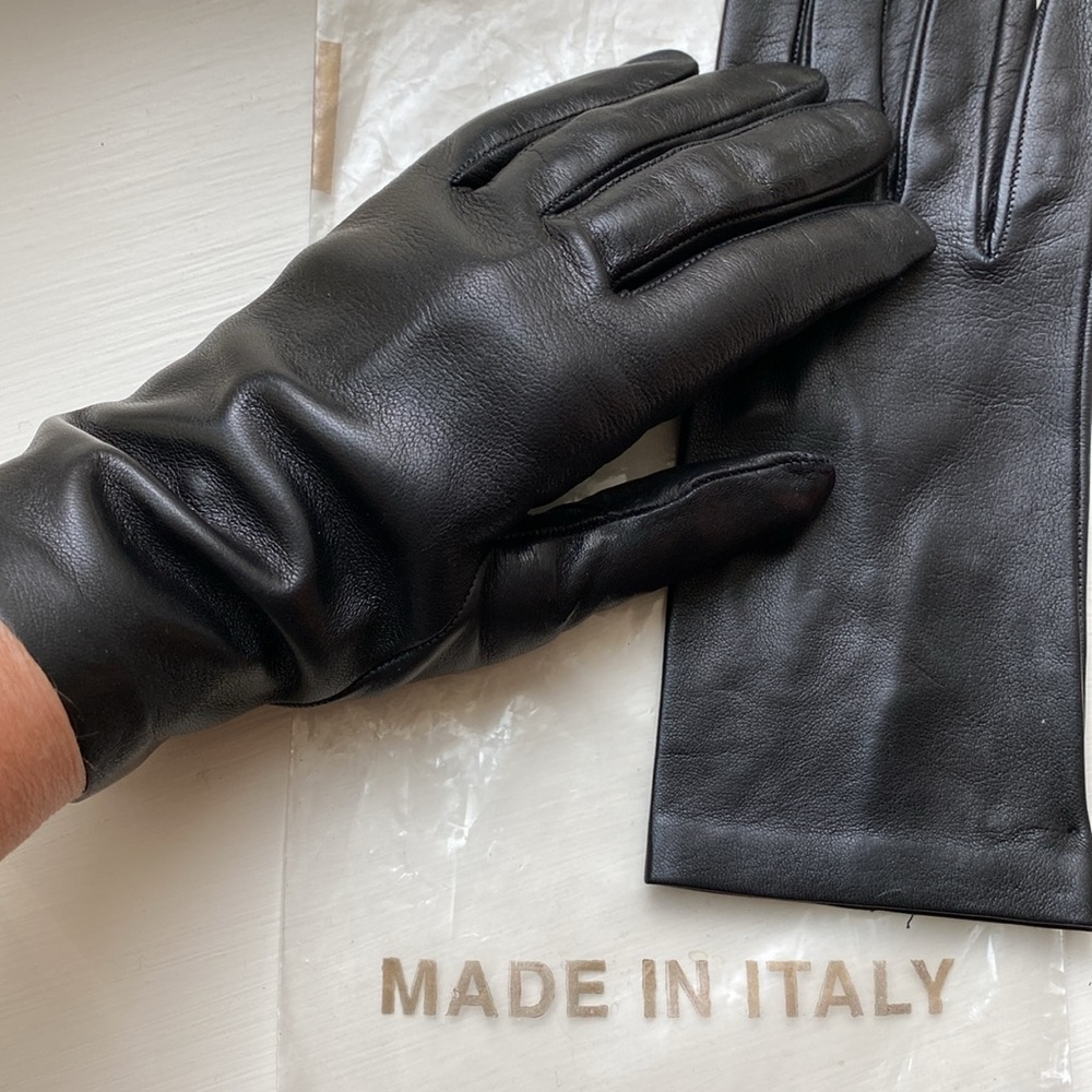 Italian Leather Gloves Size 8
